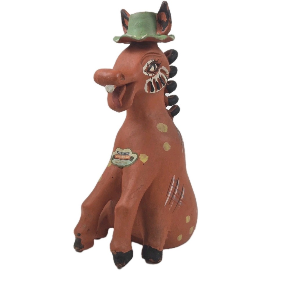 Vtg RARE Barsottini Vino Rosso Donkey Decanter Ceramic Wine Bottle Banfi Italy